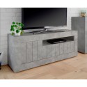 Meuble TV moderne 3 portes 138 cm effet béton Jaor Ct Urbino Remises