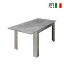 Table de repas moderne 90x137-185cm extensible en béton Fold Urbino Vente