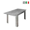 Table à manger moderne extensible 90x137-185cm effet béton Fold Urbino Vente