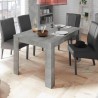 Table à manger moderne extensible 90x137-185cm effet béton Fold Urbino Réductions