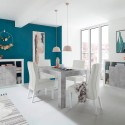 Table à manger moderne extensible 90x137-185cm effet béton Fold Urbino Modèle