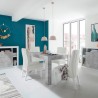 Table à manger moderne extensible 90x137-185cm effet béton Fold Urbino Modèle