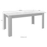 Table de salle à manger moderne 180x90cm en béton extensible Icaro Urbino Vente