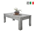 Table basse moderne 65x122cm béton gris Iseo Urbino Vente