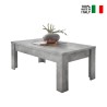 Table basse moderne salon 65x122 cm gris ciment Iseo Urbino Vente