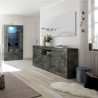 Buffet moderne noir séjour 2 portes 2 tiroirs Urbino Ox L Remises