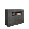 Buffet moderne noir 2 portes 110cm Minus Ox Urbino Offre