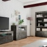 Buffet moderne noir 2 portes 110cm Minus Ox Urbino Remises
