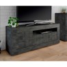 Meuble TV mobile noir 138 cm 3 portes salon moderne Jaor Ox Urbino Remises