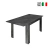 Table extensible design moderne 90x137-185cm bois noir Diogo Urbino Vente