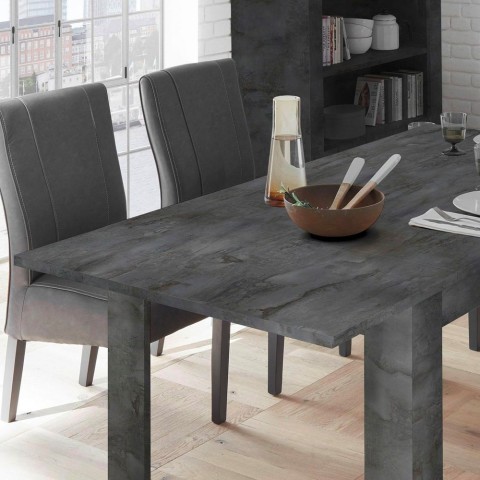 Extension 48 cm pour table à manger noir oxydé Log 180x90 cm Urbino Promotion