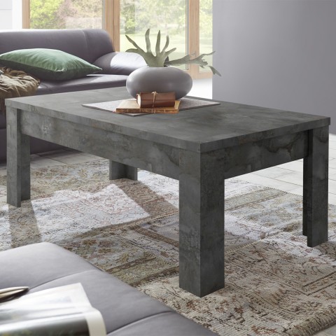 Table basse moderne noire de salon 65x122cm Morris Urbino Promotion