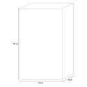 Vitrine design 2 portes 110x191 cm salon blanc brillant noir Dern BX Réductions