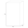 Vitrine design 2 portes 110x191 cm salon blanc brillant noir Dern BX Réductions