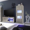 Vitrine moderne en bois pour salon 61x162 cm Nina Pc Basic Promotion