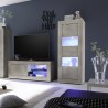 Vitrine moderne en bois pour salon 61x162 cm Nina Pc Basic Promotion