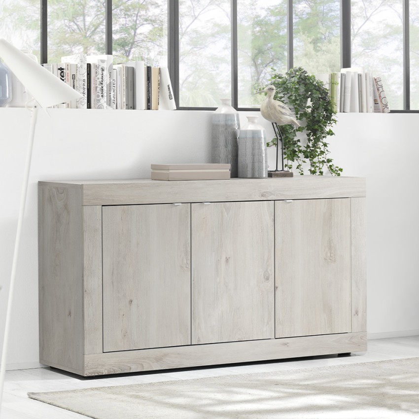 Buffet moderne 3 portes en bois 160 cm Modis Pc Basic Promotion