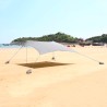 Tente de plage protection UV parasol portable 2.3 x 2.3 m Formentera 