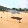 Tente de plage protection UV parasol portable 2.3 x 2.3 m Formentera 