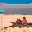 Tente de plage protection UV parasol portable 2.3 x 2.3 m Formentera Remises