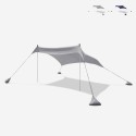 Tente de plage protection UV parasol portable 2.3 x 2.3 m Formentera Vente
