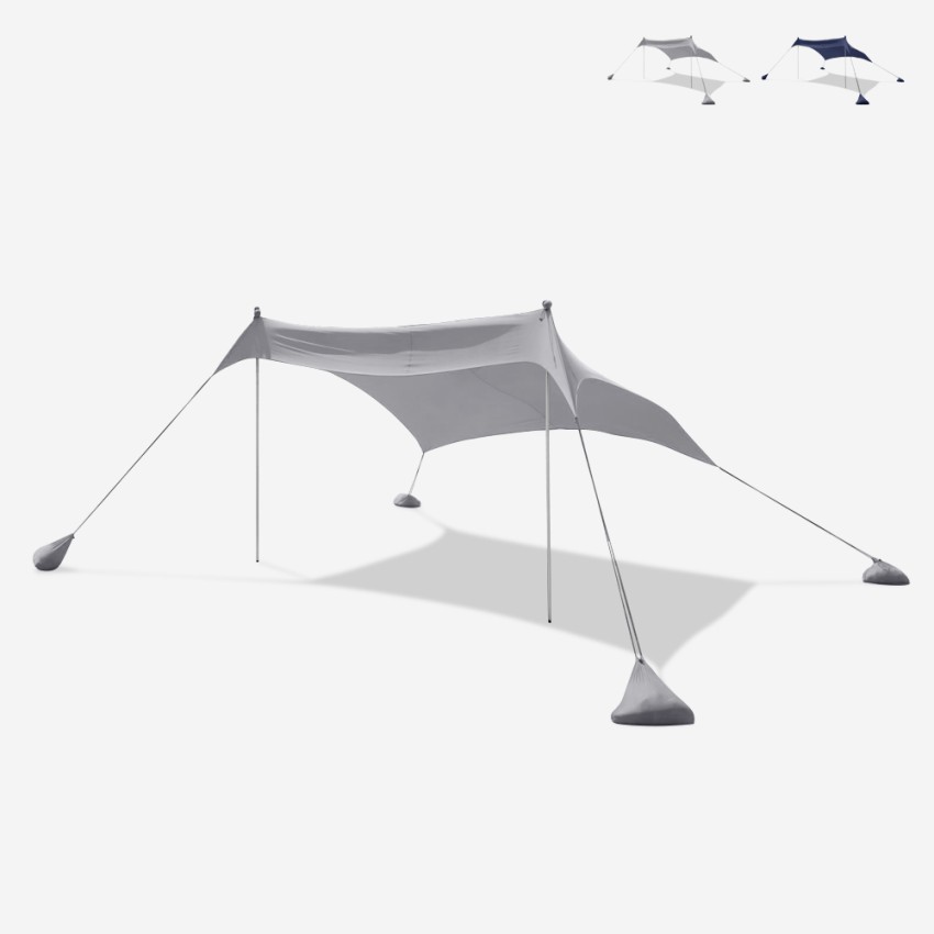 Tente de plage protection UV parasol portable 2.3 x 2.3 m Formentera Vente Tente de plage protection UV parasol portable 2.3 x 2.3 m Formentera Vente