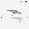 Tente de plage protection UV parasol portable 2.3 x 2.3 m Formentera Vente