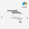 Tente de plage protection UV parasol portable 2.3 x 2.3 m Formentera Modèle