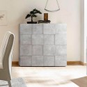 Buffet de cuisine moderne en béton 2 portes design damier Dama Lola Ct Réductions