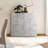 Buffet de cuisine moderne en béton 2 portes design damier Dama Lola Ct Réductions