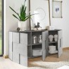 Buffet de salon avec rangement 3 portes gris ciment Dama Ct S Catalogue