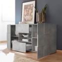 Buffet séjour 181cm 2 portes 2 tiroirs effet béton Dama Ct M Réductions