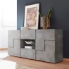 Buffet séjour 181cm 2 portes 2 tiroirs effet béton Dama Ct M Promotion