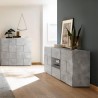 Buffet séjour 181cm 2 portes 2 tiroirs effet béton Dama Ct M Remises