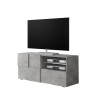 Meuble TV design moderne 121x42 cm gris béton Petite Ct Dama Offre