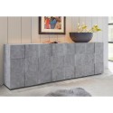 Buffet de séjour 4 portes 241 cm gris ciment Dama Ct L Réductions