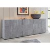 Buffet de séjour 4 portes 241 cm gris ciment Dama Ct L Réductions