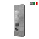 Vitrine de salon moderne effet béton 1 porte en verre Bee Ct Dama Offre