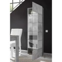Vitrine de salon moderne effet béton 1 porte en verre Bee Ct Dama Remises