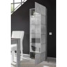 Vitrine de salon moderne effet béton 1 porte en verre Bee Ct Dama Remises