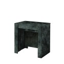 Table console extensible moderne noire 54-252cm Wing Vente