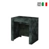 Table console extensible moderne noire 54-252cm Wing Offre