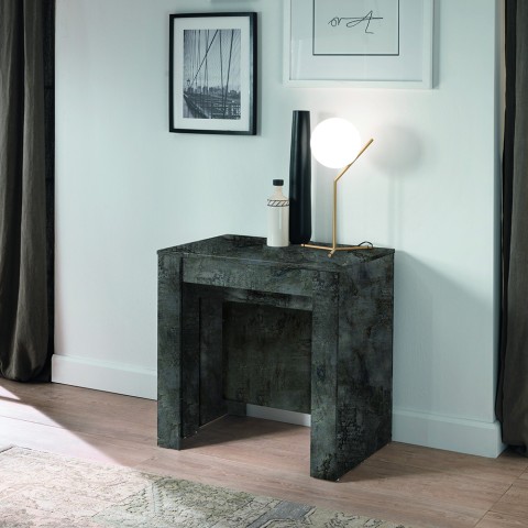 Table console extensible moderne noire 54-252cm Wing Promotion