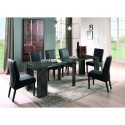 Table console extensible moderne noire 54-252cm Wing Réductions
