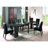 Table console extensible moderne noire 54-252cm Wing Réductions