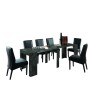 Table de repas Wing 54-252cm noir table console moderne à rallonge Remises