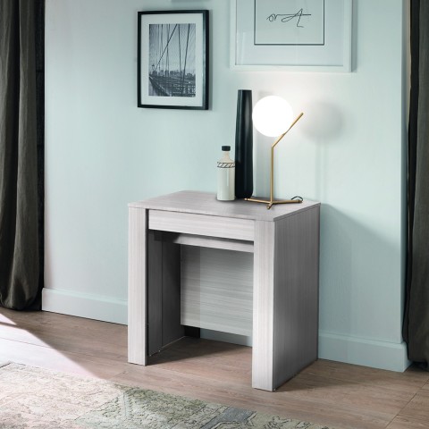 Table console extensible en bois blanc 54-252cm Coast Promotion