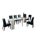 Table console extensible en bois blanc 54-252cm Coast Remises