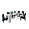 Table console extensible en bois blanc 54-252cm Coast Remises
