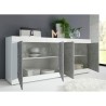 Buffet de salon moderne 4 portes blanc brillant béton 207cm Altea BC Modèle